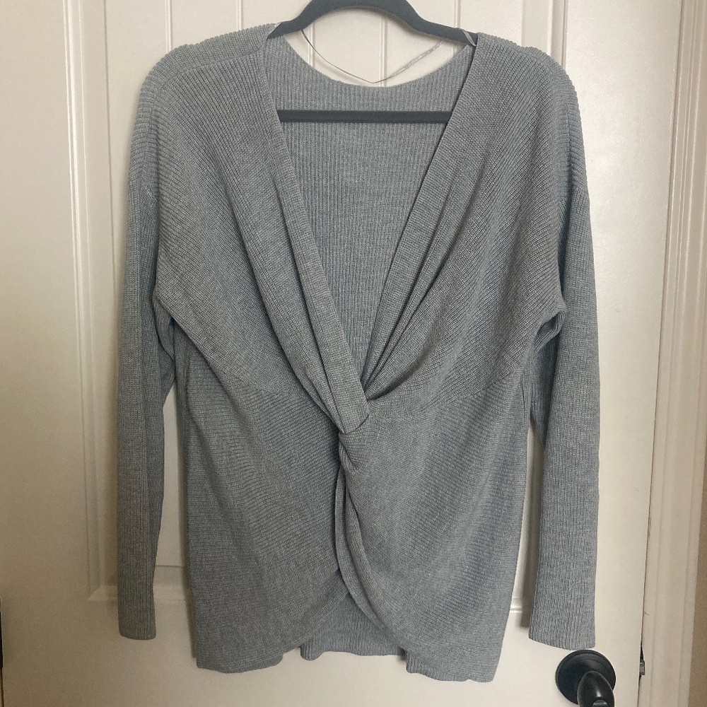 Halogen Open Back Twist Sweater - image 1